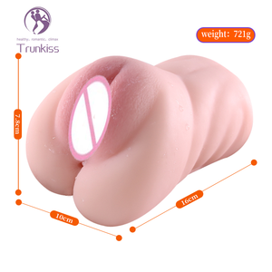 Mannelijke Masturbatie Vliegtuig Beker Volwassen Product Realistische <span class=keywords><strong>Vagina</strong></span> Anale Tweekanaals Handmatige Inbrenging Seksspeeltje Masturbator - Product Image 2
