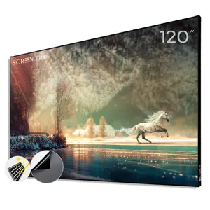 Top Selling Products Ultra Short Throw Fixed Frame Projector Screen 120 inch 16:9 4K UST ALR Ambient Light Rejecting Screens