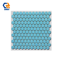 Carreaux de sol et de mur intérieurs Sinray en porcelaine imitation métal brillant, antibactériens, antidérapants, résistants à l'usure, 6 mm, pour salle de bain