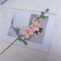 Nouveau Creative Crochet Fleur Artificielle Mars Orchidée Fini À La Main Crochet Fleur Branche