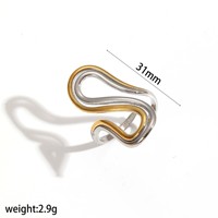 RH Hochwertiger 18K Vergoldeter Edelstahl Geometrischer Personalisierter Hyperbel-Design Unregelmäßiger Ewigkeitsring Mode