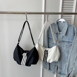 Women's Crossbody Bag Large Capacity Water Resistant Fabric Shoulder Bag Summer 2024 Casual Everyday Use Black And White - Product Image 3