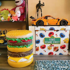 Taburete de Acero Inoxidable Fundido con Diseño 3D Personalizado, Novedoso y Divertido, con Formas de <span class=keywords><strong>Hamburguesa</strong></span>, Helado y Maíz, Estilo Chino, en Oferta - Product Image 5