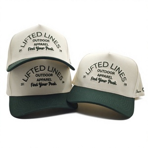 Gorra de béisbol de 5 paneles con logotipo bordado personalizado, MOQ bajo, OEM, robusta, lisa, esencial, artículo de marca para la cabeza - Product Image 1