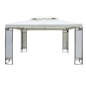 Pergola de jardin étanche de luxe en métal, grande taille de 3 à 6m, en tissu polyester, offre spéciale