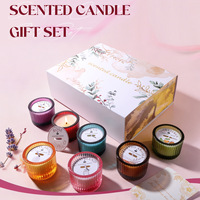 Bougie d'aromathérapie semi-artisanale transfrontalière, ensemble d'humeurs arc-en-ciel sept jours, multi-parfums, cadeau de mariage, d'anniversaire, de fête