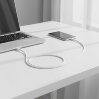 Kabel Data Charger Cepat USB-C PVC 2A Harga Pabrik Murah, Kabel USB Android Putih, Kabel USB ke Type-C