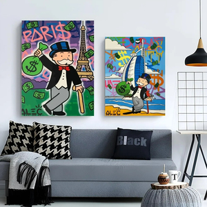 ตกแต่งผนังบ้าน Monopoly เงินล้านดอลลาร์โปสเตอร์ HD พิมพ์ผนังศิลปะร้านกาแฟบาร์คริสตัลพอร์ซเลนแขวนภาพวาด - Product Image 4