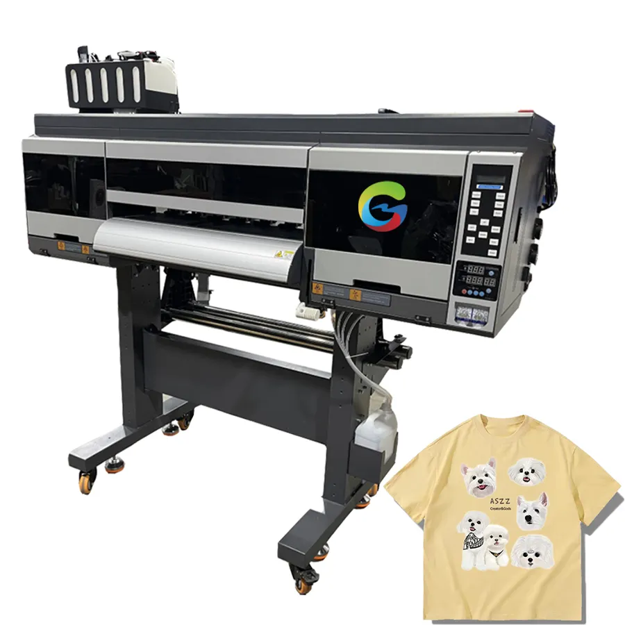 A1 5 головок DTF принтер для печати на футболках ультра быстрая скорость печати все в одном станке
