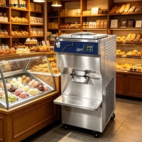 Máquina de Helado Italiano de 30L con Tanque Vertical y Función de Conservación de Gelato Fresco, Congelador por Lotes