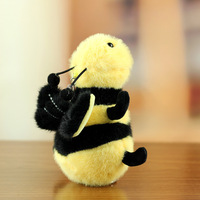 Porte-clés en peluche en gros : mini insectes mignons (chenille, escargot, coccinelle, papillon, araignée, abeille) pour cadeaux