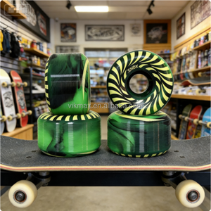 Ruedas de Skateboard Profesionales y Duraderas Estilo Shox, Alto Rebote, Madera, 52mm, 102A, Rodamientos ABEC-7, para Calle - Product Image 3