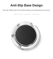 Gancho Plegable para Bolsos, Colgador Portátil para Bolsos de Escritorio/Mesa, Adhesivo con Logotipo Personalizado, Resina Cristal, Venta al Por Mayor