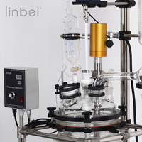 Generatore di ultrasuoni per sintesi chimica da laboratorio 1L 10L 50L 100L con reattore in vetro a doppio mantello e circolatori di raffreddamento e riscaldamento