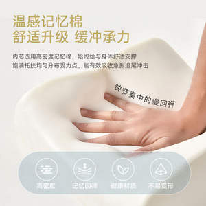 Coussin de soutien lombaire Lacasa en mousse à mémoire de forme, oreiller de dossier oblong, lavable en machine, couleur unie, pour le bureau, la voiture, la maternité - Product Image 3