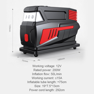 <span class=keywords><strong>Compresseur</strong></span> d'air de voiture 12V Gonfleur de pneus 50L/Min 150 PSI Pompe à air portable Pompe à pression <span class=keywords><strong>Pneu</strong></span> pour pneus de voiture Camions et gonflables - Product Image 6