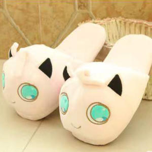 주문제작 애니메이션 봉제 슬리퍼 실내 면 신발, 따뜻한 솜털 피카츄 슬리퍼 거실화 - Product Image 3