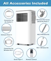 Unidad de Aire Acondicionado Portátil KONWIN NPL-06CX1E de Alta Potencia para Taller, 10000 BTU, con Deshumidificador y Ventilador