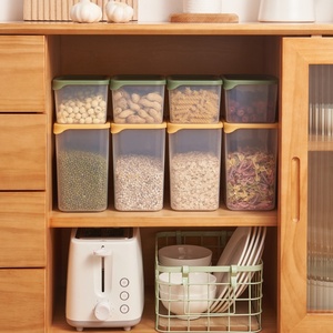 Monr Bán Buôn Nhựa Trong Suốt Lưu Trữ <span class=keywords><strong>Container</strong></span> 1200Ml 2400Ml Stackable Thực Phẩm Jar Cho Tủ Lưu Trữ Cho Ngũ Cốc Lưu Trữ - Product Image 3