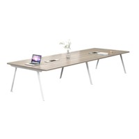 Meubles de bureau de formation, table de conférence moderne à structure en acier, bureau d'accueil, table longue, table de visionnage, style professionnel, en forme de bar