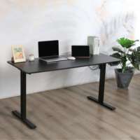 Bureau électrique commercial réglable en hauteur pour le gaming et l'e-sport, table de jeu PC moderne avec cadre métallique durable en fer, DIY