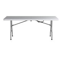 Easy — Table pliante, meuble de pique-nique rectangulaire, en plastique, longue et blanche, à bas prix, pour l'extérieur, OEM