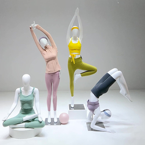 Maniquí de Yoga de Medio Cuerpo con Cabeza, Texturizado en Fibra de Vidrio de Alta Calidad, para Exhibición de Joyería para Niñas y Adultas - Product Image 2