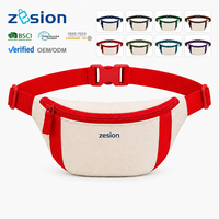 Sac banane promotionnel en toile avec logo personnalisé, sac de festival en toile recyclée, sac de ceinture, cadeau d'entreprise, vente en gros OEM