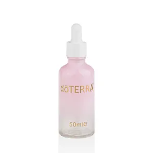 Bottle For Essential Oil Cosmetic Packaging 5ml 10ml 15ml 30ml 50ml 100ml Pink Serum Bottle With White Dropper