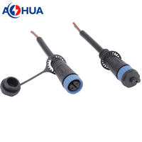 Connecteur circulaire AOHUA à 2 broches, étanche IP68, ensemble de fiches mâle-femelle pour équipement industriel