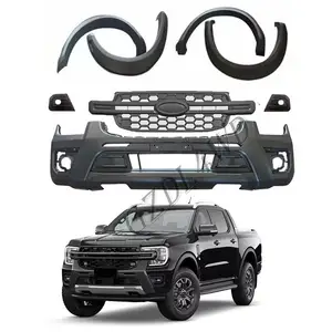 GZDL4WD Car Exterior Conversion Accessories Body Kits For Ranger T9 XLT Upgrade To Wildtrack Front Bumper Grille Fender Flare