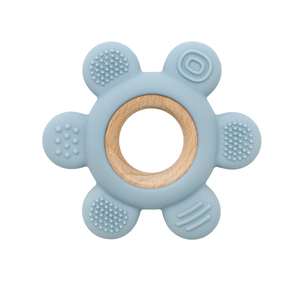 Juguetes Mordedores para Bebés Libres de BPA, Anillo de Madera con Forma de <span class=keywords><strong>Cactus</strong></span> Navideño para Niños, <span class=keywords><strong>Mordedor</strong></span> de Silicona No Tóxica con Forma de Flor - Product Image 5