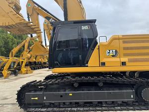 รถขุด CAT 345 สีเหลือง แบบติดตั้งบนราง สำหรับงานก่อสร้างหนัก - Product Image 1