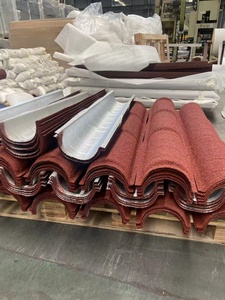 Tôle de toiture en métal galvanisé ondulé revêtu de pierre avec grande pignonnière circulaire à vendre - Product Image 2