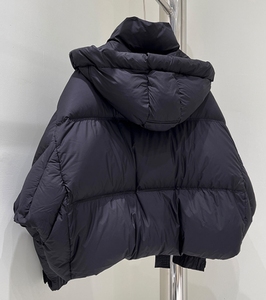 Vestes de <span class=keywords><strong>Fitness</strong></span> en duvet de canard d'hiver pour femmes Style court avec col à capuche coupe-vent longues rayures bouton décoration plumes - Product Image 6