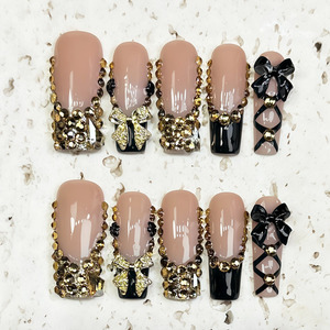 <span class=keywords><strong>Uñas</strong></span> Acrílicas de Lujo Personalizadas, Diseño 3D de Labios Sexys, <span class=keywords><strong>Uñas</strong></span> Artificiales Largas y Cuadradas, Color Rosa - Product Image 2
