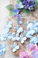 Fleur en satin à quatre pétales faite à la main de 2,9 cm pour robe de demoiselle d'honneur, accessoires de vêtements DIY