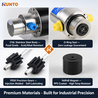 Bomba de engranajes magnética de microprecisión 24V con servomotor sin escobillas 7ml/min 12L/min, bomba dosificadora autocebante OEM de baja presión para inyección de tinta