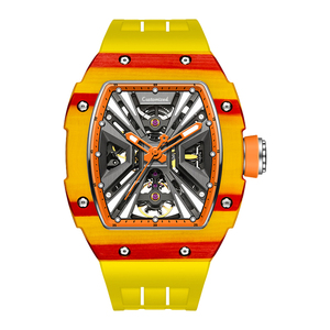 Reloj Mecánico de Lujo de 43 mm con Volante de Fibra de Carbono, Reloj Mecánico Automático Hueco para Hombre - Product Image 4