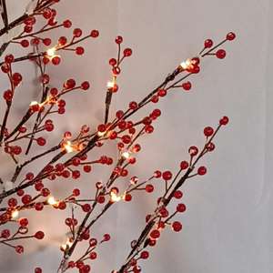 Led Rouge Lueur Chaud Blanc Bouleau Lumières Vacances Nouvel An Décoration Fête Activités - Product Image 4