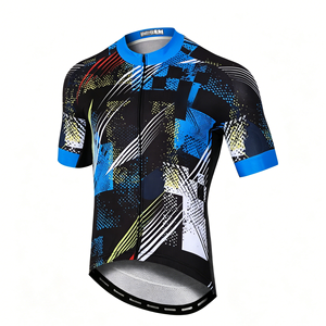 Jersey de Ciclismo con Diseño Artístico en Color OEM, Unisex, Elástico, Transpirable, con Cierre Completo, Manga Corta, para Verano, Ciclismo de Montaña y Carretera - Product Image 1