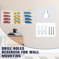 Sur mesure 1: 24 Échelle Moulé Sous Pression Transparent Acrylique Jouet Voiture Vitrine Mur Monté Modèle De Voiture Vitrine Mini Sport Voiture Organisateur Boîte