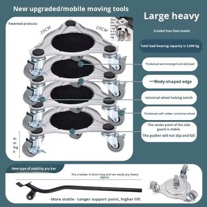 Herramienta Multifuncional para Mover Objetos Pesados con <span class=keywords><strong>Ruedas</strong></span> Universales y Marco Triangular - Product Image 3