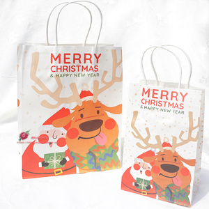 Bolsa de papel de Navidad Bolsa de papel personalizada Embalaje Bolsa de regalo de papel de compras de Navidad Kraft - Product Image 6