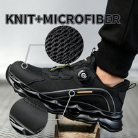 Chaussures de sécurité industrielles noires CHUDUN, respirantes, en tricot, pour le travail, vente en gros d'usine, chaussures de protection pour les travailleurs