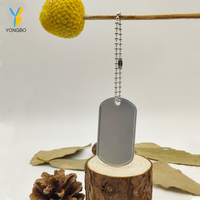 Pendentif en acier inoxydable personnalisé pour chien, à graver, pour collier ou porte-clés