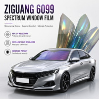 Film de protection pour pare-brise et film de protection UV - Film teinté bleu caméléon violet - Film teinté pour vitres arrière de voiture - Bleu néon 60% VLT