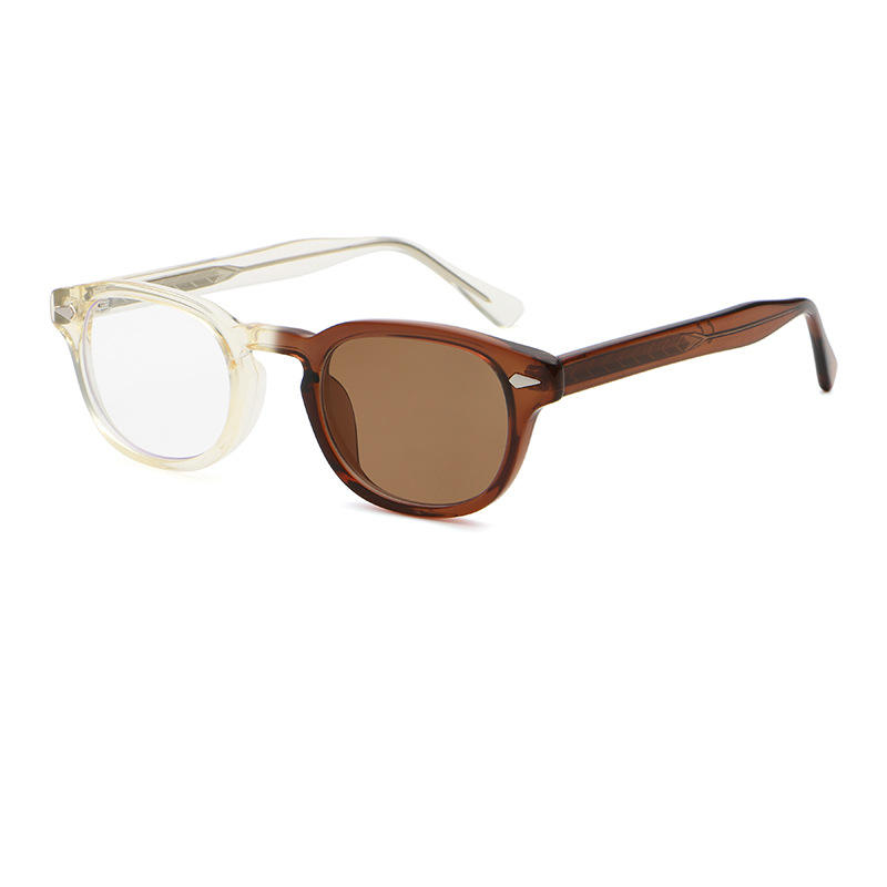 Cadre jaune clair à brun / Thé décoloré