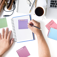 3X3 pouces Couleurs de santé mentale Notes autocollantes Lignes Énonciations Appréciation Cadeaux positifs pour les enseignants Infirmières Travail Fournitures de bureau