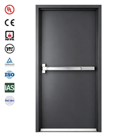 Porte coupe-feu en acier galvanisé certifiée UL, 60 minutes, pour hall d'ascenseur, avec cadre en acier thermolaqué, taille personnalisée